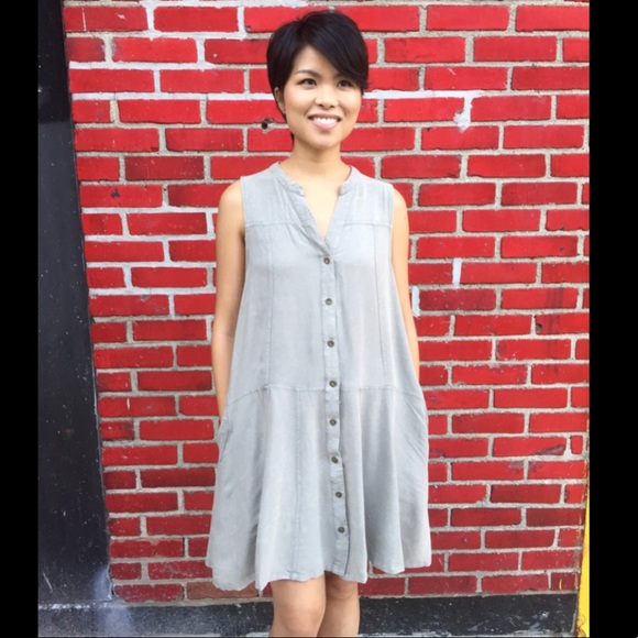 She and Sky Dresses & Skirts - *NWT* She & Sky Green Cotton Shift Dress w Pockets